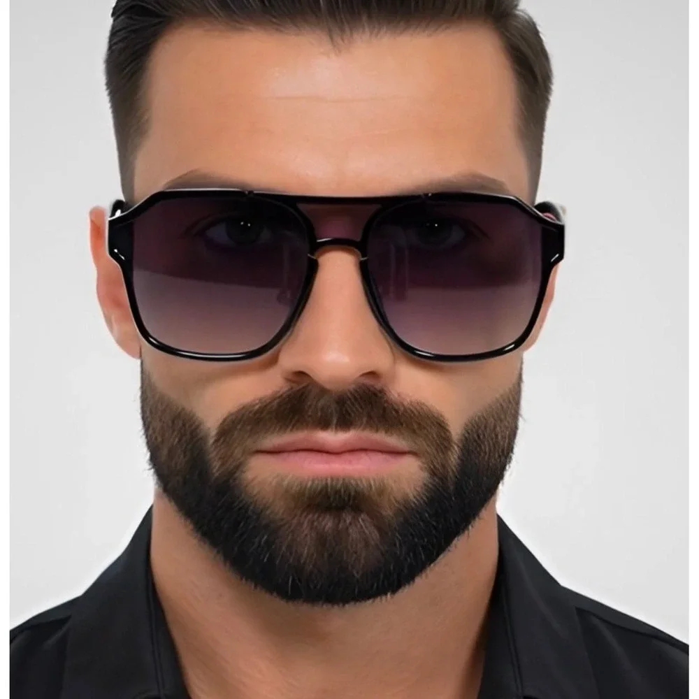 Men Sunglasses Retro Flat Lens Outdoor Driving Shades Flat Lens Street‎ Wear New